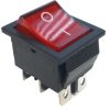 Przełącznik kołyskowy chwilowy KCD4 15A 250V (on)-on czerwony
