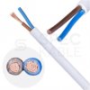 Kabel mieszkaniowy OMY / H03VV-F 2x1mm2 biały 300/300V giętki linka NKT