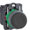 Pushbutton, unlabeled, unlit, groping, 1 Form A (N/O), waistband round, black, front ring light gray, mounting Ø 22.5 mm, XB5AP2
