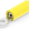 Insulated ring cable lug, 0.2-0.24 mm², AWG 26, 2.36 mm, M2, yellow, 54310-1
