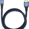 Oehlbach Kabel USB USB 2.0 Złącze męskie USB-A, Złącze męskie USB Micro-B 0.50 m niebieski styki pozłacane 9330