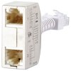 Metz Connect 130548-02-E RJ45 Y-Adapter Cat.5e Ethernet/ISDN Shielded Silver 2pc