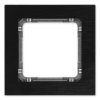 DECO Ramka uniwersalna pojedyncza - aluminium szczotkowane (ramka: czarna spód: grafitowy) 12-11-DRA-1