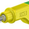 4 mm plug, screw connection, 1.0 mm², CAT II, yellow/green, 66.9327-20