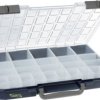 Small parts case, 50 drawers, blue, (W x D) 413 x 330 mm, CARRYLITE 55 5X10-50