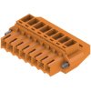 Socket header, 8 pole, pitch 3.5 mm, angled, orange, 1639070000