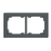 Deco Ramka Uniwersalna Podwójna Z Tworzywa Grafitowy Mat 28Dr-2
