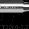 T2080-3.2D Soldering tip, 3.2 mm, chisel-shaped, straight