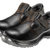 Sandały robocze skórzane antypoślizgowa podeszwa z systemem absorbującym wstrząsy wkładka antyelektrostatyczna rozmiar 45 82-076