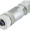 Jack, M12, 8 pole, screw connection, screw locking, straight, 99 1486 812 08