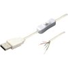 BKL 11080119 USB-A 2.0 Cable with switch white straight Plug 1pc