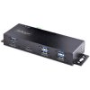 StarTech.com HB31C5A2CME 7-Port Industrial USB 10Gbps Hub with Power Adapter, M