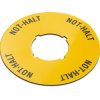 Emergency stop, adhesive label