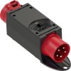 Adapter 9436422 PCE przejście CEE NA 32/16 , IP44 Czarno-czerwone