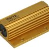 Rezystor; drutowy z radiatorem; R100W5%0R1; przykręcany; śruba z nakrętką; 100W; 0,1ohm; 5%; aluminiowa; osiowe; 65,5x47,5x26mm;
