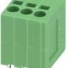 PCB terminal, 3 pole, pitch 3.5 mm, AWG 24-16, 17.5 A, spring-clamp connection, green, 1990863