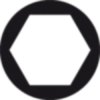 Connection part, 1/4 inch, hexagon, L 50 mm, 72031412