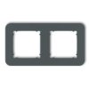 Mini Ramka Uniwersalna Podwójna Zaokrąglona Z Tworzywa Grafitowy Mat 28Mrtz-2