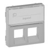 VALENA LIFE Plakietka z etykietą gniazda 2 x RJ45 aluminium 755482 LEGRAND