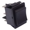 Black (On)-Off-(On) Momentary Rocker Switch 30 x 22.2mm DPDT 16A