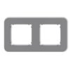 Mini Ramka Uniwersalna Podwójna Zaokrąglona Z Tworzywa Szary Mat 27Mrtz-2