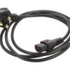 SCHAFFNER-820151 Kabel BS 1363 (G) wtyk, IEC C13 żeński 1m z blokadą IEC LOCK