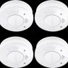 SA-110 QUAD Smoke detector with 10-year battery and sensor life, 4-pack