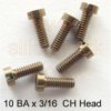 10BA x 3/16" steel cheese head screw (pack of 25)