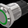 Signal light, 12 V (AC), 12 V (DC), green, Mounting Ø 16 mm, LED number: 1, 82-4151.0133