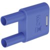 Stäubli 664010-23 Connector 4 mm pin, blue, brass, insulated, MULTILAM tech