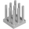 Pin heatsink, (L x W x H) 10 x 10 x 12.5 mm, 22.5 to 15.5 K/W, natural aluminum, ICK S 10 X 10 X 12,5