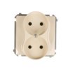 Simon Basic Gniazdo Podwójne B/U 16A Ip20 Beżowe Bmg2m.01/12