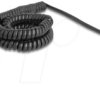 90226 Telephone cable / coiled cable, RJ11 plug / plug, 5 m