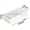 Magnes neodymowy prostokątny 10x4x3mm