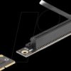 81294 Adapter Mini PCIe male to PCIe 3.0 x16 slot 90° angled with cabl