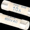 UTF02 Fuse 6.35x25.4mm, 600V, 10 A, f