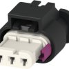 Socket, unequipped, 3 pole, straight, 1 row, black, 2-1670917-1