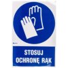 Samoprzylepna tabliczka ostrzegawcza /Stosuj ochronę rąk z podpisem/ IM/009/1/C1/F