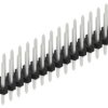 Pin header, 30 pole, pitch 2 mm, straight, black, 10062546