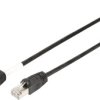 Zewnętrzny kabel połączeniowy DIGITUS Professional CAT 6 S-FTP, AWG 27/7, skrętka, 1 m długości, czarny