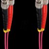 BS77901/4 Duplex patch cable ST/ST 50/125 µ, OM4, purple, 1.0 m