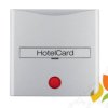 B.Kwadrat/B.7 Nasadka z nadrukiem i czerwoną soczewką do wyłącznika hotelowego na kartę aluminium mat lakierowany 16401404 HAGER