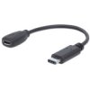 Kabel Usb C-Microb M/F 0,15M Usb2.0 Hi-Speed Czarny 353335