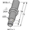 Turck Czujnik indukcyjny podtynkowy NPN, zestyk przełączny Bi8-M18E-VN6X-H1141