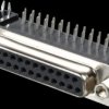 D-SUB socket, 25-pin, angled, RM 9.4