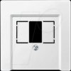 297919 Central plate for TAE/Audio/USB - System M, polar white