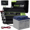 ZESTAW PRZETWORNICA Green Cell 12V / 230V 300W/600W CZYSTY SINUS + AKUMULATOR AGM 12V 45Ah