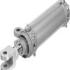 Siłownik pneumatyczny z tłoczyskiem skok: 125mm Festo Ø 50mm dwustronnego działania Action 194.5mm DWB-50-125-Y-A