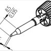 0142ADLF15 ERSADUR soldering tip, 1.5 mm, angled