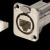 NE8FDX-Y6 CAT6A panel connector, shielded, nickel